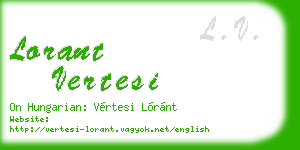 lorant vertesi business card