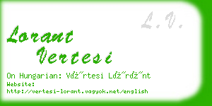 lorant vertesi business card